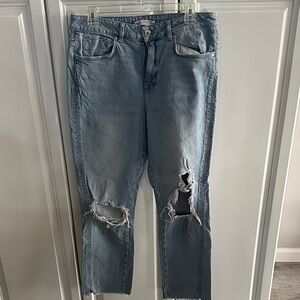 Zara Distressed Light Blue Jeans